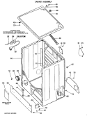 CABINET ASSEMBLY Diagram and Parts List for DRL2885KBL  General Electric Dryer