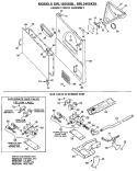 CABINET FRONT ASSEMBLY Diagram and Parts List for DRL2455KBL  General Electric Dryer
