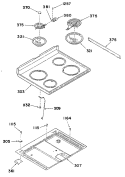 Section Diagram and Parts List for 24688B0  General Electric Range