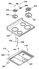 Section Diagram and Parts List for L3B325G0L0  General Electric Range