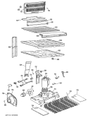 Section Diagram and Parts List for MTX18ELERWH  General Electric Refrigerator