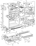 Section Diagram and Parts List for MTX19GLERWH  General Electric Refrigerator