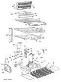 Section Diagram and Parts List for MTX19GLERWH  General Electric Refrigerator