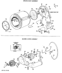 DRUM & DUCT ASSEMBLY Diagram and Parts List for DRL2455MAL  General Electric Dryer