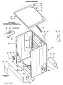CABINET ASSEMBLY Diagram and Parts List for DRL2885MAL  General Electric Dryer