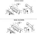 BACKSPLASH ASSEMBLY Diagram and Parts List for DRL1555MBL  General Electric Dryer