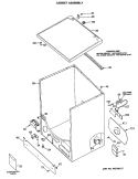 CABINET ASSEMBLY Diagram and Parts List for DRL1555MBL  General Electric Dryer