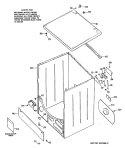 Section Diagram and Parts List for DRB1555MCL  General Electric Dryer