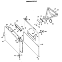 CABINET FRONT Diagram and Parts List for DRB1555MCL  General Electric Dryer