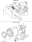 CABINET FRONT Diagram and Parts List for DRB2885MBL  General Electric Dryer