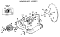 BLOWER & DRIVE ASSEMBLY Diagram and Parts List for DRB2885MBL  General Electric Dryer