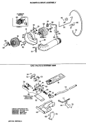BLOWER & DRIVE ASSEMBLY Diagram and Parts List for DRL2885MBL  General Electric Dryer