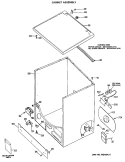 CABINET ASSEMBLY Diagram and Parts List for DRL1555MCL  General Electric Dryer