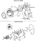 DRUM & DUCT ASSEMBLY Diagram and Parts List for DRL1555MCL  General Electric Dryer