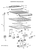 COMPARTMENT SEPARATOR PARTS Diagram and Parts List for MTG18EAXDRWH  General Electric Refrigerator