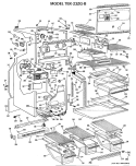 Section Diagram and Parts List for TBX23ZGBR  General Electric Refrigerator