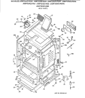 BODY PARTS Diagram and Parts List for JGBP35AEV4AA  General Electric Range