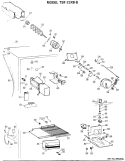 Section Diagram and Parts List for TBF21RBDL  General Electric Refrigerator