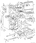 Section Diagram and Parts List for TBF19ZBDR  General Electric Refrigerator