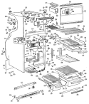 Section Diagram and Parts List for TBF17ZBMR  General Electric Refrigerator