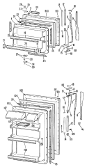Section Diagram and Parts List for TBF19PBMR  General Electric Refrigerator