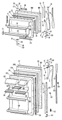 Section Diagram and Parts List for TBF19ZBMR  General Electric Refrigerator