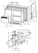 Section Diagram and Parts List for TBF22RCCR  General Electric Refrigerator