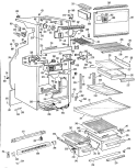 Section Diagram and Parts List for TBF17ZCCR  General Electric Refrigerator