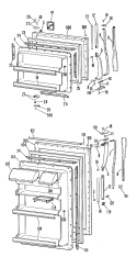 Section Diagram and Parts List for TBF17KCGR  General Electric Refrigerator