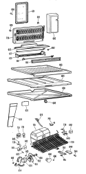 Section Diagram and Parts List for TBX20DGCR  General Electric Refrigerator