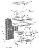 Section Diagram and Parts List for TB15SGER  General Electric Refrigerator