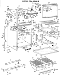 Section Diagram and Parts List for TBX18KHCR  General Electric Refrigerator