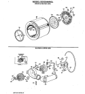 DRUM & HEATER ASM. Diagram and Parts List for DDC5000MCL  General Electric Dryer