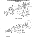 DRUM & DUCT ASM. Diagram and Parts List for DDC4492AEL  General Electric Dryer