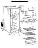 Section Diagram and Parts List for TA14SBPR  General Electric Refrigerator