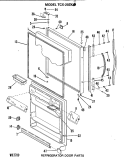 Section Diagram and Parts List for TCX-20ZKC  General Electric Freezer