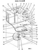 Section Diagram and Parts List for TCX-20ZKC  General Electric Freezer