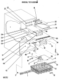 Section Diagram and Parts List for TCX-20ZKC  General Electric Freezer