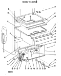 Section Diagram and Parts List for TCX-20ZKC  General Electric Freezer