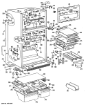 Section Diagram and Parts List for CTX25DKEL  Hotpoint Refrigerator