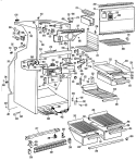 Section Diagram and Parts List for CTF19EBDR  Hotpoint Refrigerator