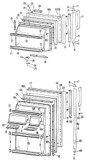 Section Diagram and Parts List for CTF19GBDR  Hotpoint Refrigerator