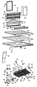 Section Diagram and Parts List for CTF17ECCR  Hotpoint Refrigerator