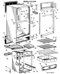 Section Diagram and Parts List for CTA12CBDR  Hotpoint Refrigerator