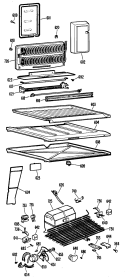 Section Diagram and Parts List for CTX18LFCR  Hotpoint Refrigerator