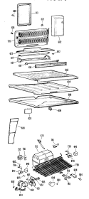 Section Diagram and Parts List for CTX18CGDR  Hotpoint Refrigerator