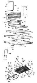 Section Diagram and Parts List for CTX18EGCR  Hotpoint Refrigerator