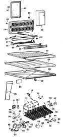 Section Diagram and Parts List for CTX18GGCR  Hotpoint Refrigerator