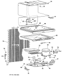 Section Diagram and Parts List for CTA13CGEL  Hotpoint Refrigerator