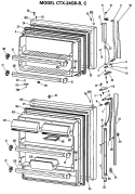 Section Diagram and Parts List for CTX24GKER  Hotpoint Refrigerator